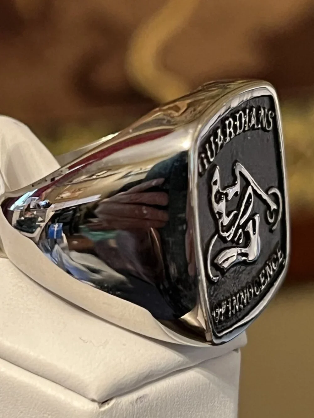 Stainless Steel GUARDIANS OF INNOCENCE Ring Size 11, 11.5, 12, 13.5 (226)